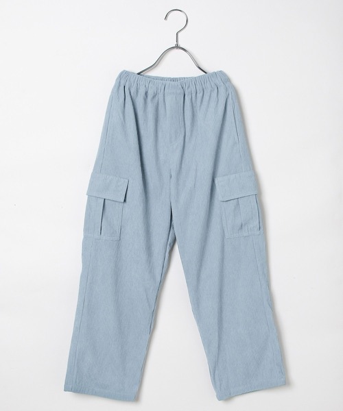 BAYFLOW（ベイフロー）の「[ウエストオールゴム仕様で着脱簡単♪]コーデュロイカーゴパンツ(KIDS)（カーゴパンツ・キッズ・グリーン/ピンク/ブルー・110cm/120cm/130cm/140cm/150cm）」の21枚目の写真