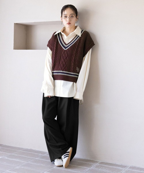 RAGEBLUE（レイジブルー）の「サイドリボン/デザインルーズシャツ（シャツ/ブラウス・レディース・オフホワイト/ワインレッド/ブラック/ブルー・FREE）」の18枚目の写真