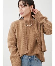 Mila Owen | 【セットアップ対応】カシミヤタッチケーブルニットカーディガン(カーディガン/ボレロ)