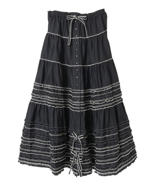 PINK HOUSE フローラルテープ使いスカート セール】フローラルテープ使いスカート（スカート）｜PINK HOUSE