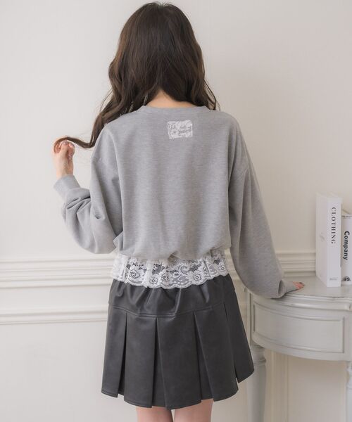 ems excite(エムズエキサイト)の「裾レーストレーナー(Tシャツ/カットソー・レディース・レッド/ダークグレー/ナチュラル・FREE)」の16枚目の写真