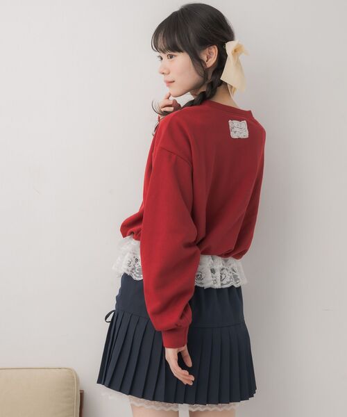 ems excite(エムズエキサイト)の「裾レーストレーナー(Tシャツ/カットソー・レディース・レッド/ダークグレー/ナチュラル・FREE)」の19枚目の写真