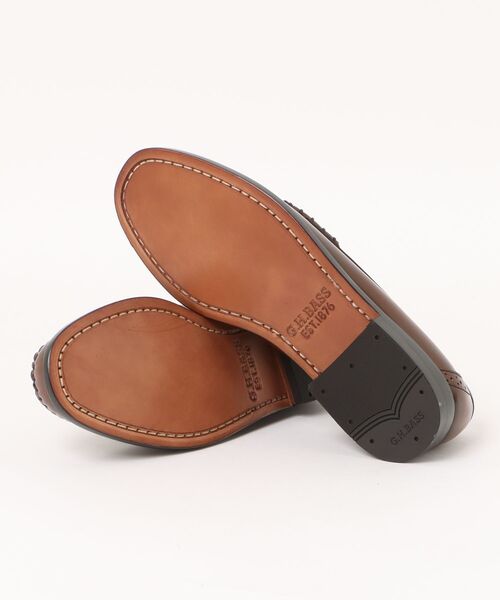 セール】G.H.BASS BA11007 Venetian Brogue MID BROWN LEATHER SOLE