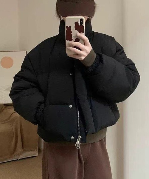 aimoha（アイモハ）の「まるっと可愛いショートダウンジャケット (AW)（ダウンジャケット/コート・レディース・パープル/チョコ/ブラック/オフホワイト・FREE）」の11枚目の写真