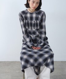CODE A（コードエー）の「shadow check femi dress（ワンピース）」