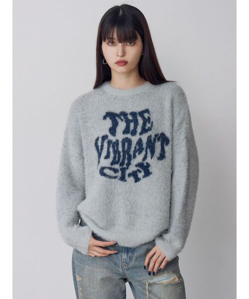 WEB限定】ロゴジャガードニット（ニット/セーター）｜MURUA（ムルーア