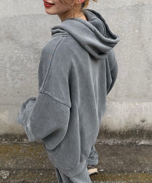 m:rex】ミニ恐竜刺しゅうフードZIPパーカー（パーカー）｜DOUBLE