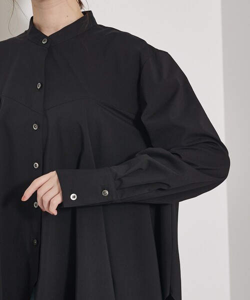 qualite(カリテ)の「【ニットにレイヤードしてもかわいい!】ランダムヘムシャツ/秋服/オフィスカジュアル(シャツ/ブラウス・レディース・オフホワイト/ブルー/ブラック・フリー)」の19枚目の写真