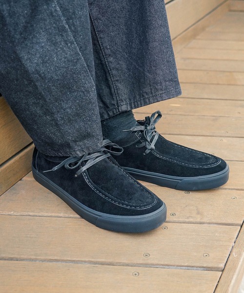 U.S. POLO ASSN.(ユーエスポロアッスン)の「【U.S. POLO ASSN./ユーエスポロアッスン】【落ち着いたスウェードを使用した高級感ある一足】フェイクスウェードブーツ ショートブーツ ワンポイント刺繍 ラバーソール(モカシン/デッキシューズ・メンズ・キャメル/ブラック・27cm/26.5cm/26cm/25.5cm/25cm)」の13枚目の写真
