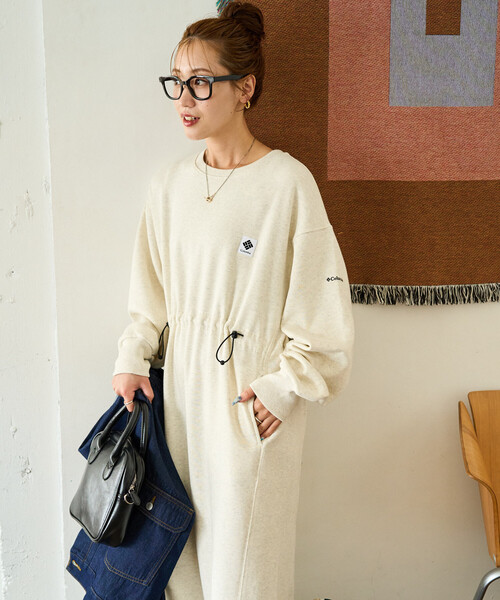 FREAK'S STORE(フリークスストア)の「限定展開 Columbia × FREAK'S STORE/コロンビア 別注W IMPERIAL PARK SWEAT DRESS/ウィメンズインペリアルパークスウェットドレス(ワンピース・レディース・ブラック/ライトグレー/パープル/ネイビー・MEDIUM)」の6枚目の写真