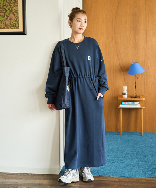 FREAK'S STORE(フリークスストア)の「限定展開 Columbia × FREAK'S STORE/コロンビア 別注W IMPERIAL PARK SWEAT DRESS/ウィメンズインペリアルパークスウェットドレス(ワンピース・レディース・ブラック/ライトグレー/パープル/ネイビー・MEDIUM)」の8枚目の写真