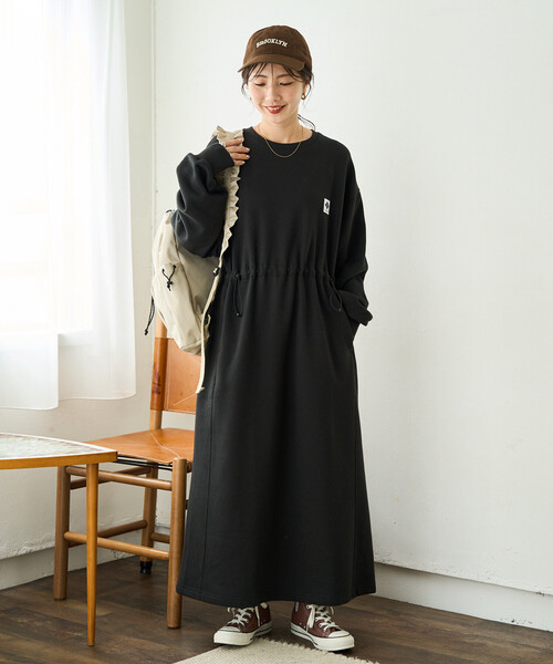 FREAK'S STORE(フリークスストア)の「限定展開 Columbia × FREAK'S STORE/コロンビア 別注W IMPERIAL PARK SWEAT DRESS/ウィメンズインペリアルパークスウェットドレス(ワンピース・レディース・ブラック/ライトグレー/パープル/ネイビー・MEDIUM)」の17枚目の写真