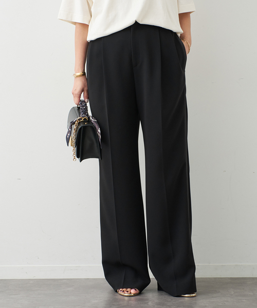 セール】*トリアセジョーゼット タキシード パンツ（スラックス