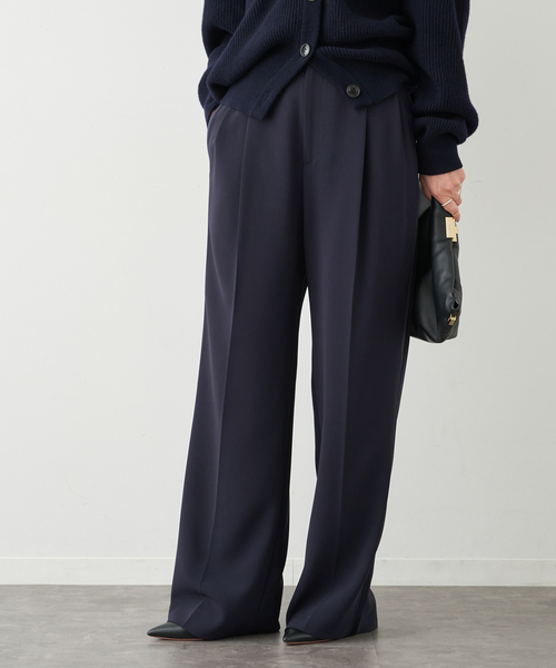 Deuxieme Classe(ドゥーズィエムクラス)の「*トリアセジョーゼット タキシード パンツ(スラックス・レディース・ネイビー/ブラック・34/36/38)」の9枚目の写真