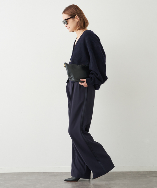 Deuxieme Classe(ドゥーズィエムクラス)の「*トリアセジョーゼット タキシード パンツ(スラックス・レディース・ネイビー/ブラック・34/36/38)」の13枚目の写真