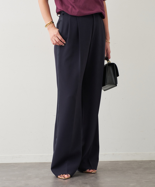 Deuxieme Classe(ドゥーズィエムクラス)の「*トリアセジョーゼット タキシード パンツ(スラックス・レディース・ネイビー/ブラック・34/36/38)」の17枚目の写真