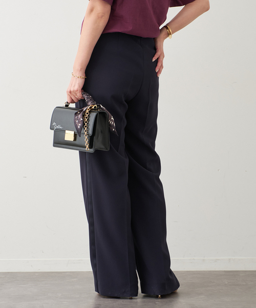 Deuxieme Classe(ドゥーズィエムクラス)の「*トリアセジョーゼット タキシード パンツ(スラックス・レディース・ネイビー/ブラック・34/36/38)」の19枚目の写真