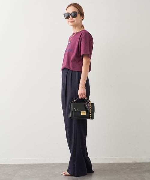 Deuxieme Classe(ドゥーズィエムクラス)の「*トリアセジョーゼット タキシード パンツ(スラックス・レディース・ネイビー/ブラック・34/36/38)」の21枚目の写真