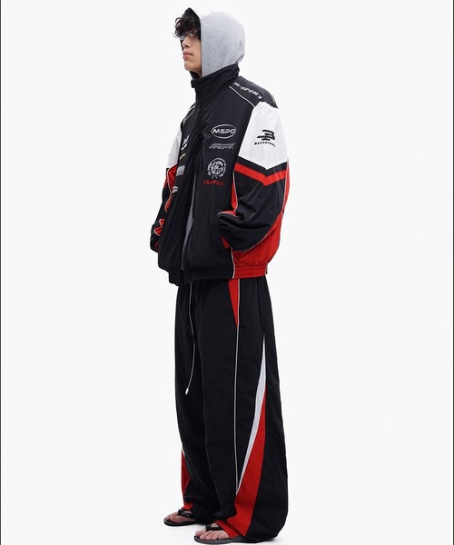 MASONPRINCE（メイソンプリンス）の「オーバーサイズ レーシング コーチJKT JK4062【MASONPRINCE】【2025AW】（ナイロンジャケット・メンズ・マルチ・L/M/S）」の9枚目の写真