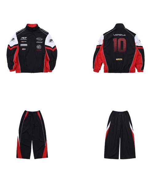 MASONPRINCE（メイソンプリンス）の「オーバーサイズ レーシング コーチJKT JK4062【MASONPRINCE】【2025AW】（ナイロンジャケット・メンズ・マルチ・L/M/S）」の6枚目の写真