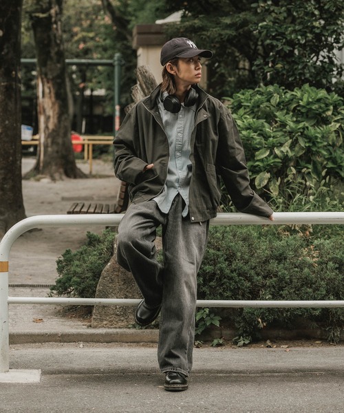 フライフロント スタンドネック コットンジャケット（カバーオール