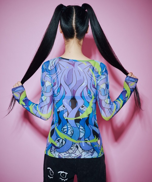 anna sui nyc（アナ スイ エヌ ワイ シー）の「TERAシアートップス（Tシャツ/カットソー・レディース・ブルー/ピンク・FREE）」の4枚目の写真
