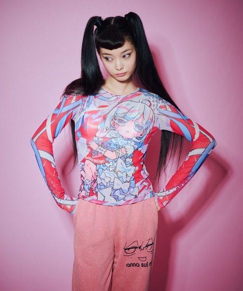 anna sui nyc（アナ スイ エヌ ワイ シー）の「TERAシアートップス（Tシャツ/カットソー・レディース・ブルー/ピンク・FREE）」の7枚目の写真