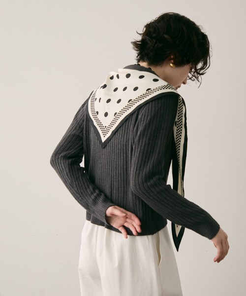 セール】ポルカドットトライアングルスカーフ（ストール/ショール