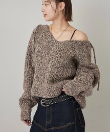 MELANGE SKIPPER HOOD KNIT