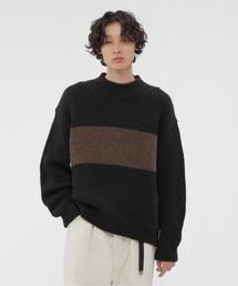 MARGARET HOWELL マーガレットハウエル クルーネックニット L MARGARET HOWELL - マーガレットハウエル クルーネックニット