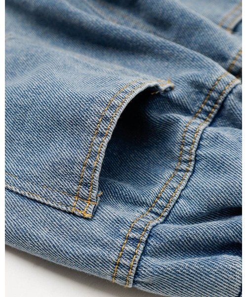 URBAN CHERRY（アーバンチェリー）の「カーブステッチカーゴデニムパンツ（デニムパンツ・キッズ・ブルー・110cm/120cm/140cm/130cm/150cm）」の6枚目の写真