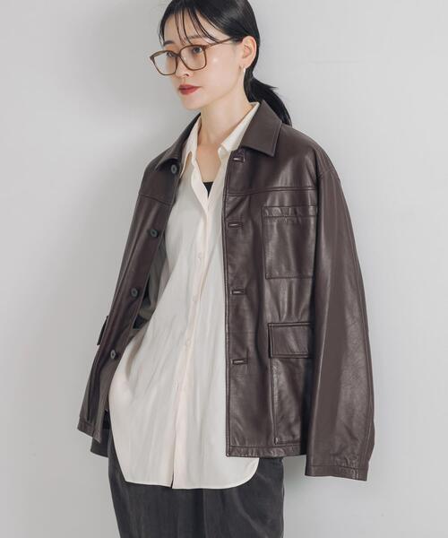 URBAN RESEARCH（アーバンリサーチ）の「レギュラーカラーシルキーシャツ（Tシャツ/カットソー・レディース・オフホワイト/ライトベージュ・FREE）」の21枚目の写真