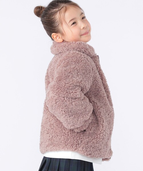 SHIPS(シップス)の「SHIPS KIDS:100~130cm / プードルファー×タフタ リバーシブル ジャケット(その他アウター・キッズ・オフホワイト/ブラウン系・120/110/100/130)」の12枚目の写真