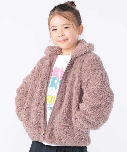 SHIPS(シップス)の「SHIPS KIDS:100~130cm / プードルファー×タフタ リバーシブル ジャケット(その他アウター・キッズ・オフホワイト/ブラウン系・120/110/100/130)」の13枚目の写真