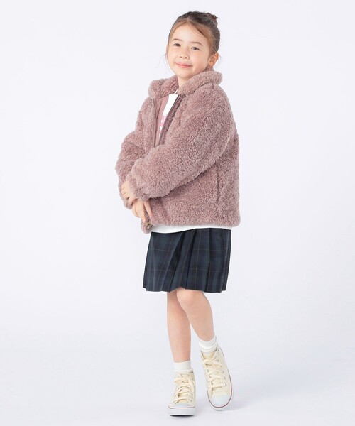 SHIPS(シップス)の「SHIPS KIDS:100~130cm / プードルファー×タフタ リバーシブル ジャケット(その他アウター・キッズ・オフホワイト/ブラウン系・120/110/100/130)」の15枚目の写真