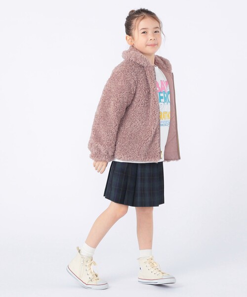 SHIPS(シップス)の「SHIPS KIDS:100~130cm / プードルファー×タフタ リバーシブル ジャケット(その他アウター・キッズ・オフホワイト/ブラウン系・120/110/100/130)」の16枚目の写真