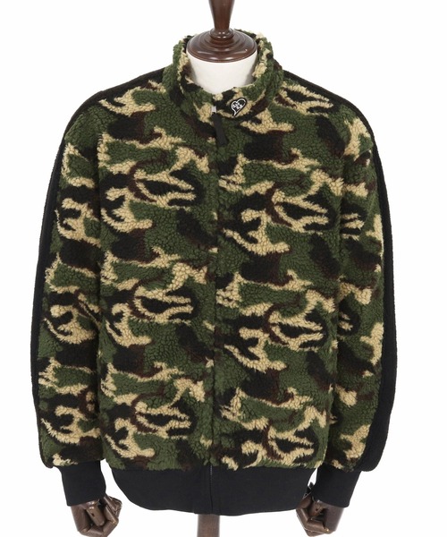 1minute 1second（ワンミニットワンセカンド）の「mj11156-camouflage boa line truck JKT ボアトラックジャケット(1M25F110)（その他アウター・メンズ・ホワイト系その他/カーキ系・XL/L/M/S）」の16枚目の写真