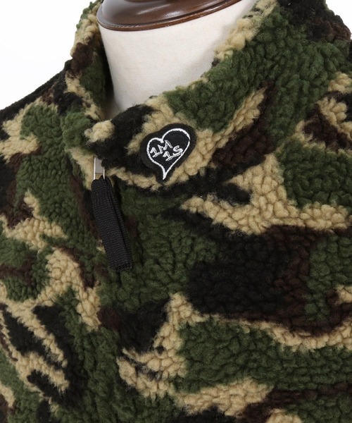 1minute 1second（ワンミニットワンセカンド）の「mj11156-camouflage boa line truck JKT ボアトラックジャケット(1M25F110)（その他アウター・メンズ・ホワイト系その他/カーキ系・XL/L/M/S）」の18枚目の写真