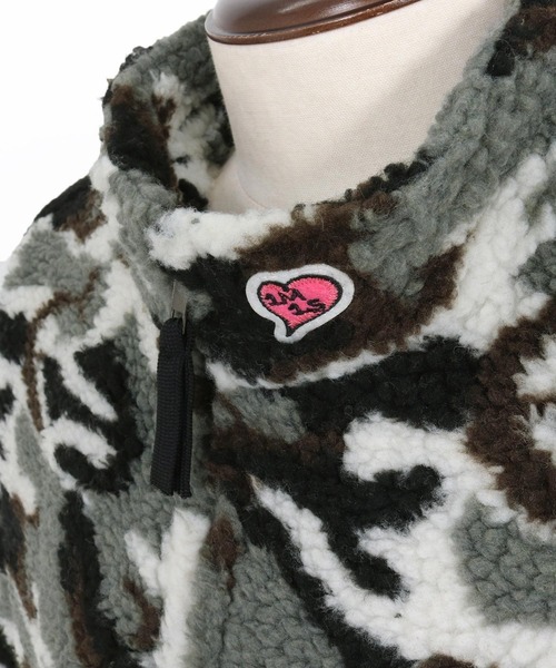 1minute 1second（ワンミニットワンセカンド）の「mj11156-camouflage boa line truck JKT ボアトラックジャケット(1M25F110)（その他アウター・メンズ・ホワイト系その他/カーキ系・XL/L/M/S）」の22枚目の写真