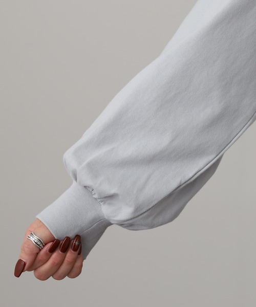 OMNES(オムネス)の「袖ボリューム長袖Tシャツ(Tシャツ/カットソー・レディース・グレー/ホワイト・FREE)」の15枚目の写真
