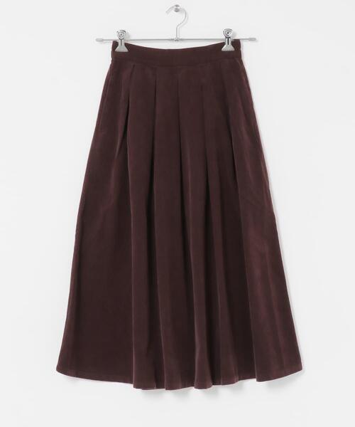 ITEMS URBANRESEARCH（アイテムズ アーバンリサーチ）の「Souplement Croduroy Skirt（スカート・レディース・ブラック/ホワイト系その他/ブラウン・FREE）」の14枚目の写真