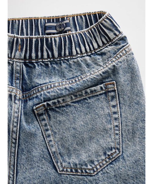 GAP（ギャップ）の「イージーウエスト バレルデニム (キッズ)（デニムパンツ・キッズ・インディゴブルー・110cm/120cm/130cm/140cm/150cm/160cm）」の6枚目の写真