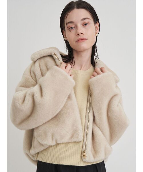 ELENDEEK（エレンディーク）の「ファージップブルゾン（ブルゾン・レディース・ブラウン/ベージュ・FREE）」の2枚目の写真