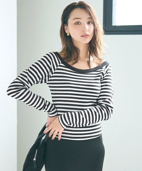 coca(coca)(コカ)の「スムースラグランオフショルダートップス(Tシャツ/カットソー・レディース・ホワイト/ピンク/ブラック/その他1・L/XL/S/M)」の4枚目の写真