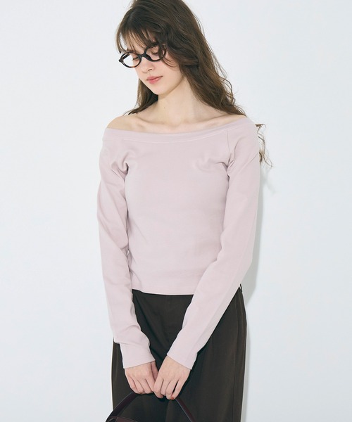 coca(coca)(コカ)の「スムースラグランオフショルダートップス(Tシャツ/カットソー・レディース・ホワイト/ピンク/ブラック/その他1・L/XL/S/M)」の3枚目の写真