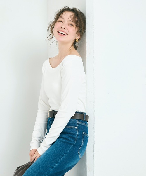 coca(coca)(コカ)の「スムースラグランオフショルダートップス(Tシャツ/カットソー・レディース・ホワイト/ピンク/ブラック/その他1・L/XL/S/M)」の7枚目の写真