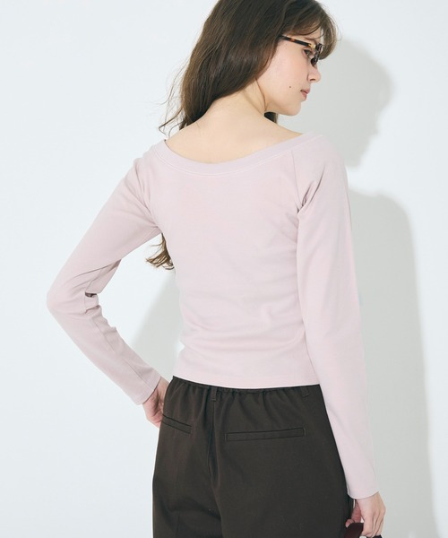 coca(coca)(コカ)の「スムースラグランオフショルダートップス(Tシャツ/カットソー・レディース・ホワイト/ピンク/ブラック/その他1・L/XL/S/M)」の12枚目の写真