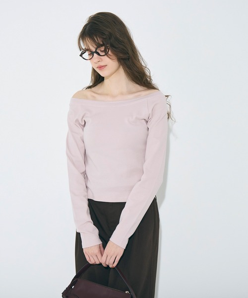 coca(coca)(コカ)の「スムースラグランオフショルダートップス(Tシャツ/カットソー・レディース・ホワイト/ピンク/ブラック/その他1・L/XL/S/M)」の13枚目の写真