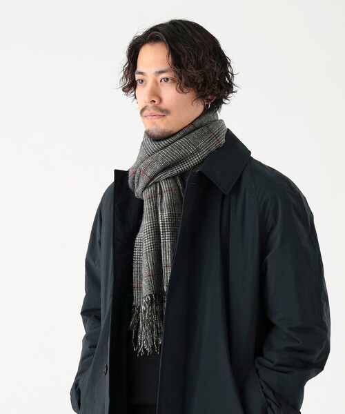 B:MING by BEAMS（ビーミングバイビームス）の「ウール カシミヤ マフラー 25FW（60cm）（ユニセックス）（マフラー・メンズ・ブラック/その他/グレー/ネイビー/その他1/ブラウン・ONE SIZE）」の8枚目の写真