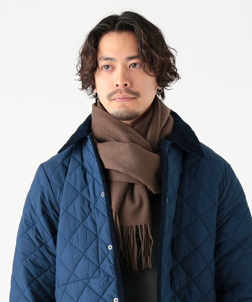 B:MING by BEAMS（ビーミングバイビームス）の「ウール カシミヤ マフラー 25FW（60cm）（ユニセックス）（マフラー・メンズ・ブラック/その他/グレー/ネイビー/その他1/ブラウン・ONE SIZE）」の3枚目の写真